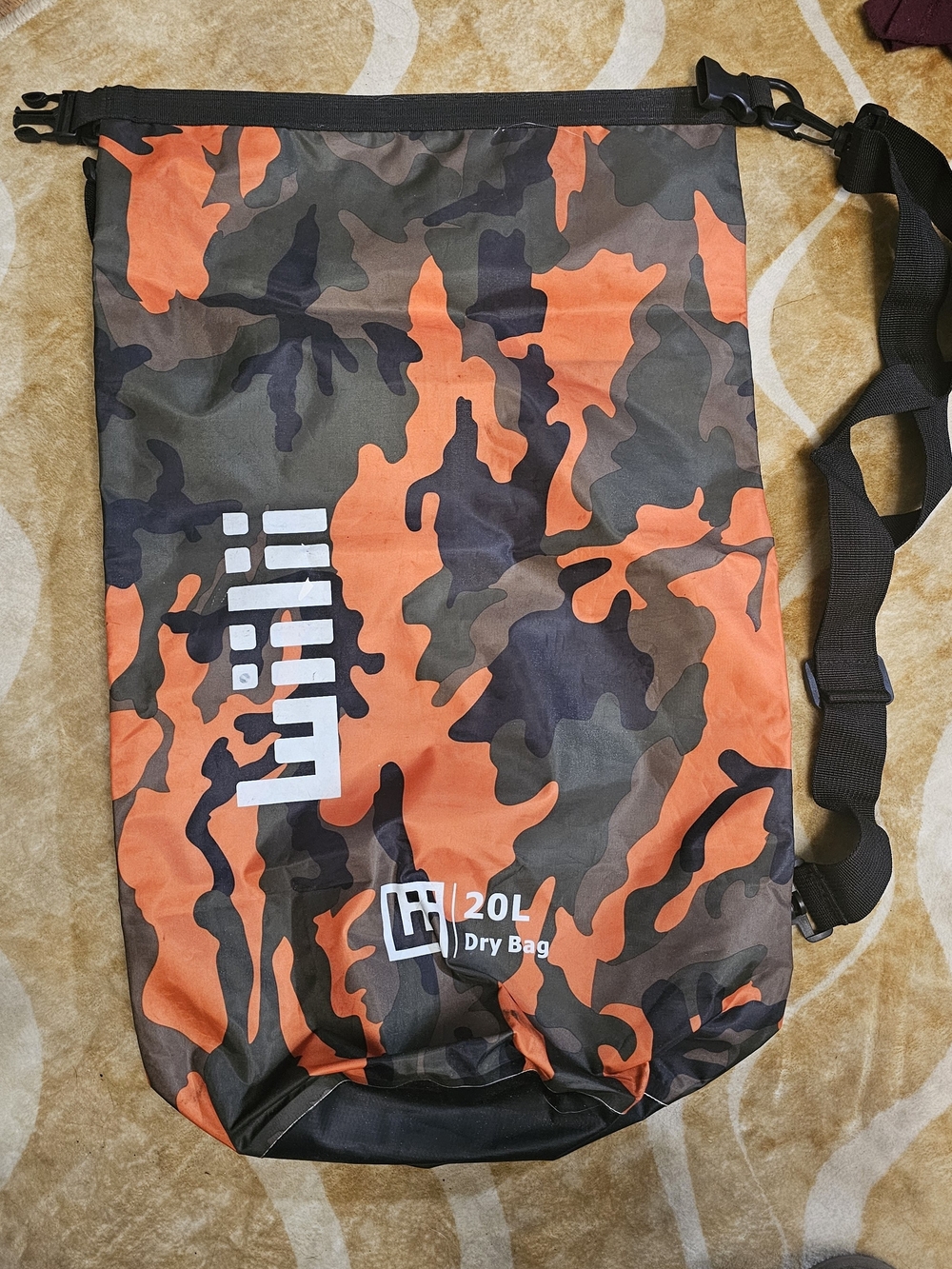 20L Orange Camo Dry Backpack